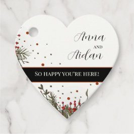 Winter Hochzeit florale Moderne Elegante Inspirivi Geschenkanhänger