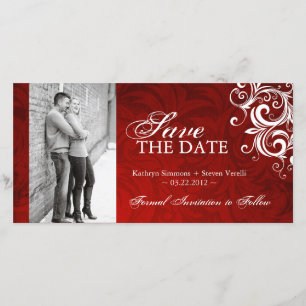 Winter-Hochzeit - Foto-Save the Date Einladung