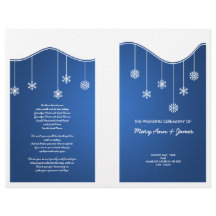 Winter Hochzeit Programm Snowflake Dekoration Blau