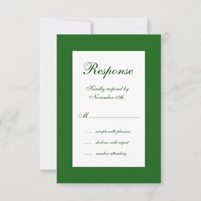 Winter Hochzeit UAWG RSVP Karte (Vorderseite)