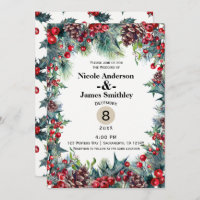 Winter Hochzeit Weihnachten Berries Pine Cone