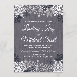 Winter-Hochzeits-Einladungen Einladung