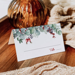 Winter Hochzeitstorte Platzkarte