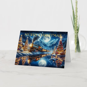 Winter Holiday Express Züge Malerei