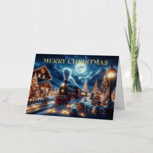 Winter Holiday Express Züge Malerei