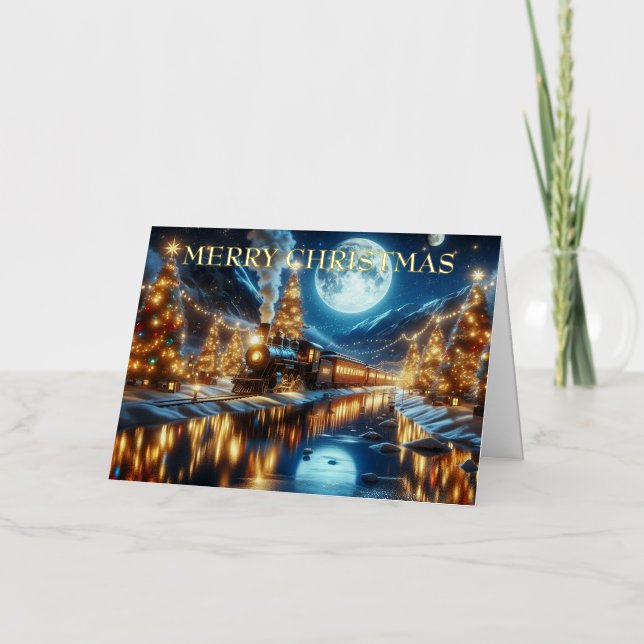 Winter Holiday Express Züge Malerei (Vorderseite)