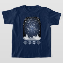 Winter Holiday Fairy Male Fantasy Snowy Forest T-S T-Shirt