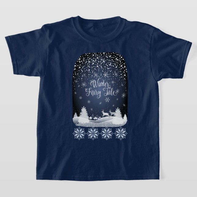 Winter Holiday Fairy Male Fantasy Snowy Forest T-S T-Shirt (Ablage )