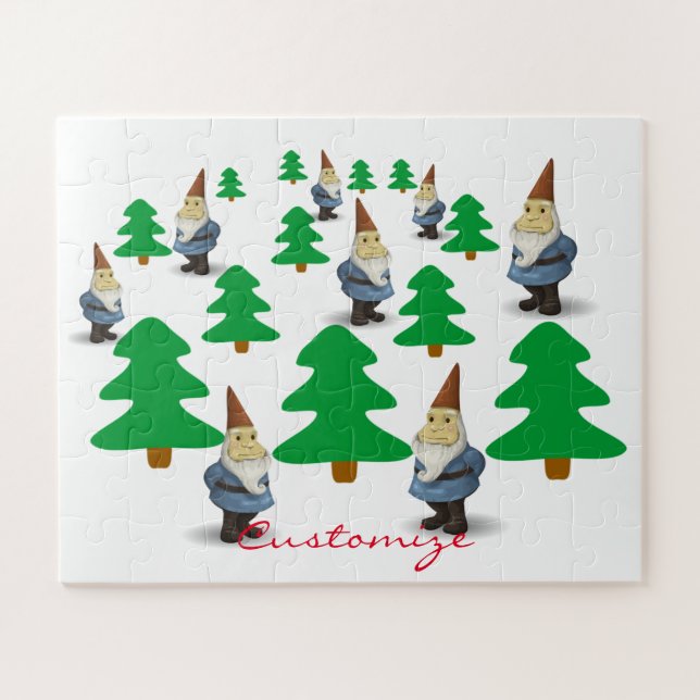 Winter Holiday Gnomes Weihnachtsbaumen Thunder_Cov Puzzle (Horizontal)