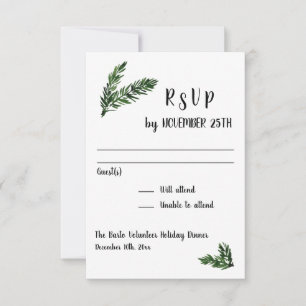 Winter Holiday Party Event Empfang Response UAWG RSVP Karte