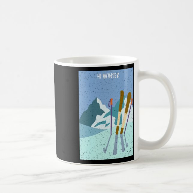Winter Holiday Ski Christmas X-mas Skiing Skier 1  Kaffeetasse (Rechts)