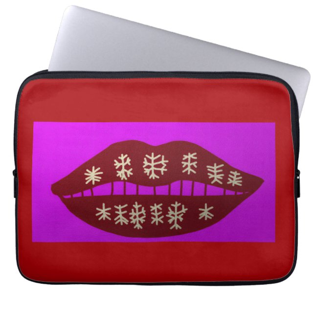 Winter Holiday Smile Laptop Sleeve (Vorderseite)