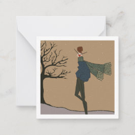 Winter Holiday Snow Weather Mode Mitteilungskarte