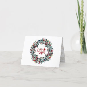 Winter Holiday Wreath 'Das ist die Jahreszeit Ankündigung