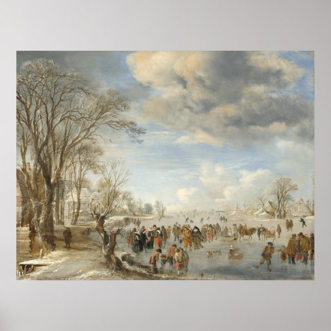 Winter Holland - Aert van der Neer Fine Art Poster (Vorne)