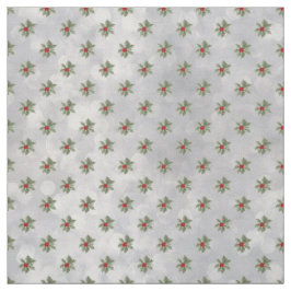 Winter Holly Berry Pattern Fabric Stoff