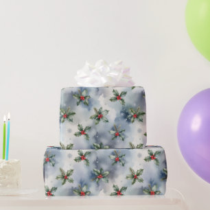 Winter-Holly-Weihnachten Geschenkpapier