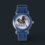 Winter Horse Jewelry | Watches Armbanduhr<br><div class="desc">Dynamic winter horse skijoring design capturing the beauty, strength and motion of this exciting sport. Perfect for horse lovers, equestrian enthusiasts and fans of powerful horse imagery.</div>