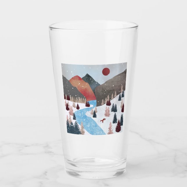 Winter Hunting Fox Glas (Vorderseite)