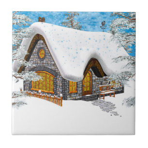 Winter-Hütte Fliese