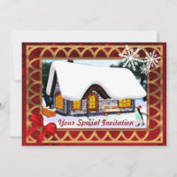 Winter Hütte im Schnee, Weihnachten