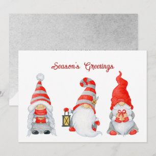Winter Hygge Niedliche Weihnachtsgnomes Feiertagskarte