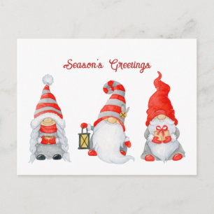 Winter Hygge Süße Weihnachts Gnome Feiertagspostkarte