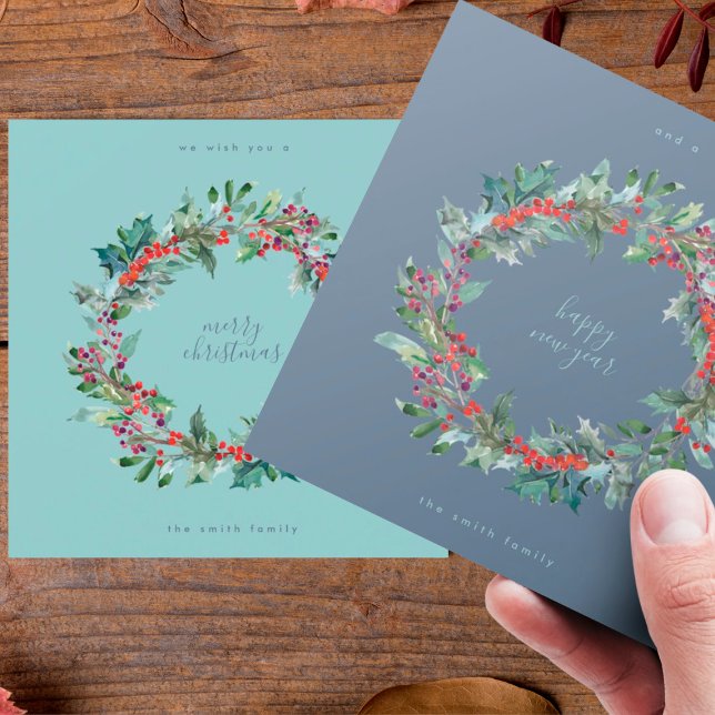 Winter Ice Blue Wreath Weihnachten | Neujahr (Von Creator hochgeladen)