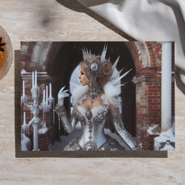 Winter Ice Queen Steampunk Viktorianisch Industria Seidenpapier