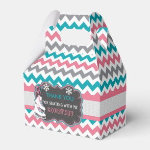 Winter Ice Skaten Birthday Party Danke Geschenkschachtel
