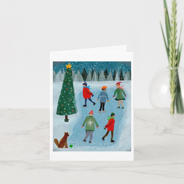 Winter Ice Skaten Weihnachten (Vorderseite)