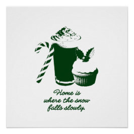 Winter illustration poster