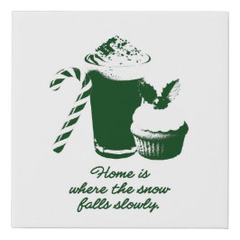 Winter illustration poster künstlicher leinwanddruck