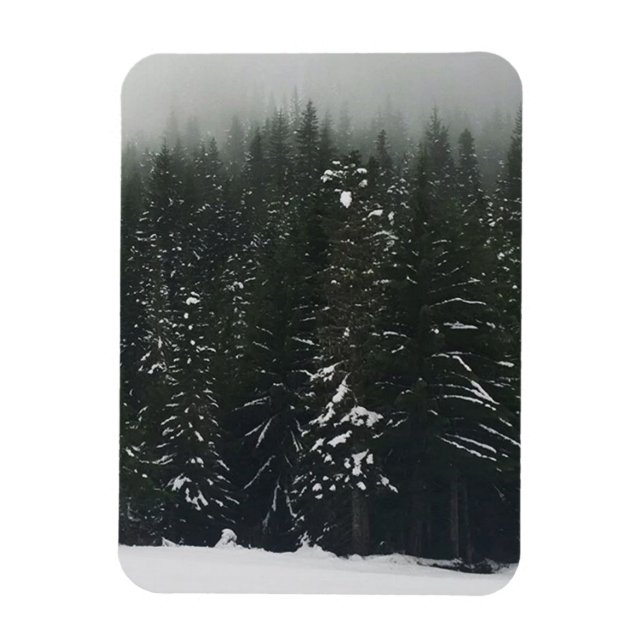 Winter im Bergwald, Oregon Magnet (Vertikal)
