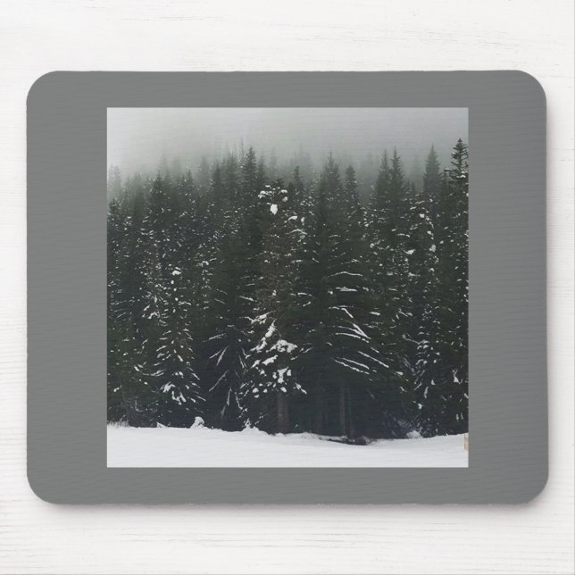 Winter im Bergwald, Oregon Mousepad (Vorne)