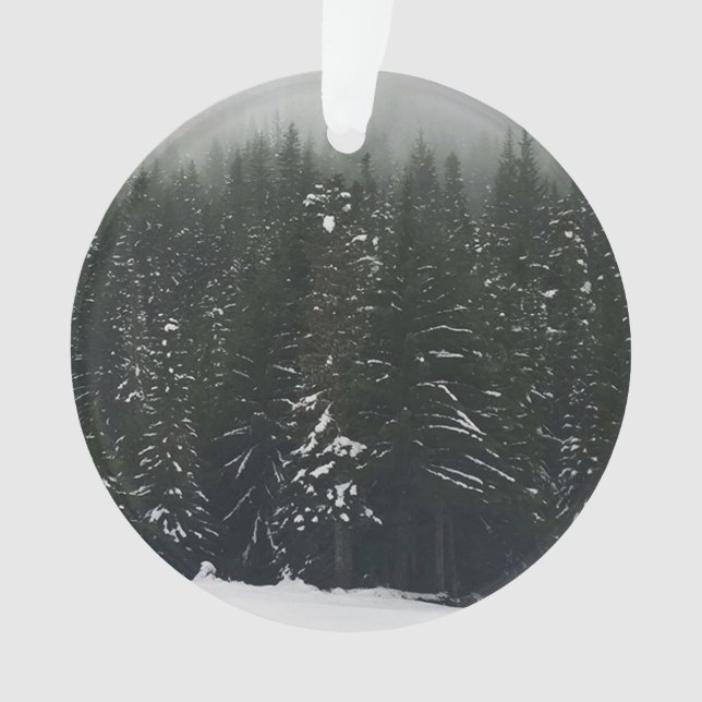 Winter im Bergwald Ornament (Vorderseite)