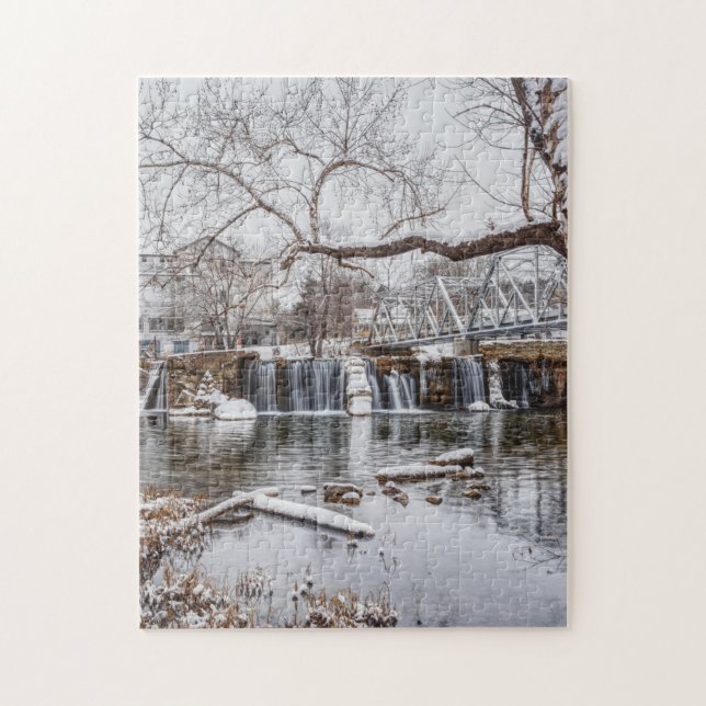 Winter im Finley Dam Jigsaw Puzzle (Vertikal)