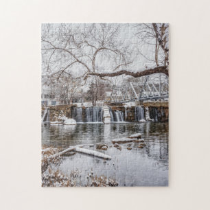 Winter im Finley-Staudamm-Puzzle Puzzle