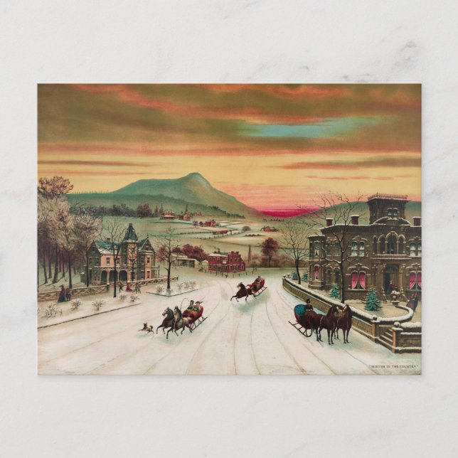 Winter im Land Postkarte (Vorderseite)