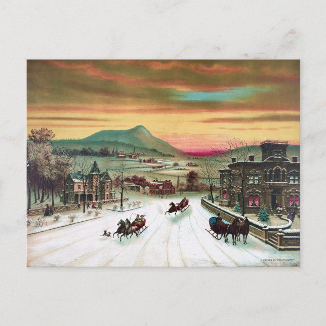 Winter im Land Postkarte (Vorderseite)