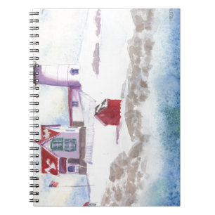Winter im Nubble LIghthouse in Maine Notizblock