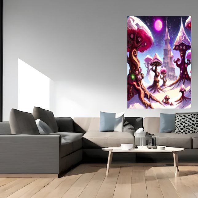 Winter im Pilzwald | AI Art Poster (Von Creator hochgeladen)