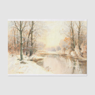 Winter im Spreewald, Decoupage Seidenpapier