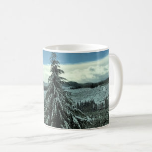 Winter im Tillamook Staat Forest, Oregon Kaffeetasse