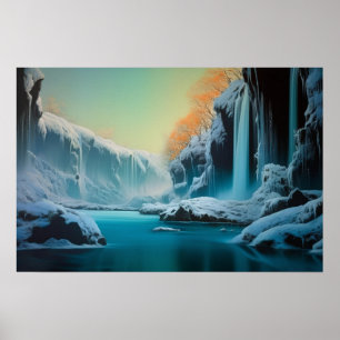 Winter im Wasserspalt Poster