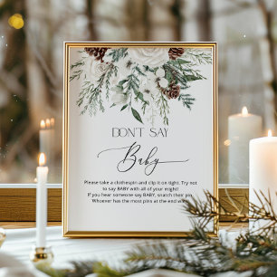 Winter immergrün Don't say baby game Poster