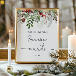 Winter immergrün verlasse hier Ihre Rezeptionskart Poster