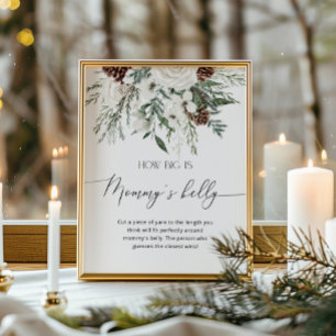 Winter immergrün, wie groß das Bauchspiel der Mama Poster