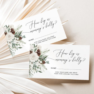 Winter immergrün, wie groß der Bauch der Mama ist Begleitkarte