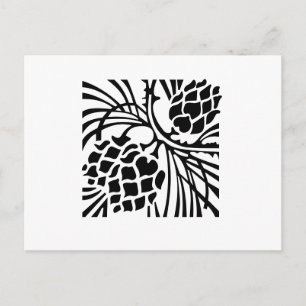 Winter in Black White Postkarte